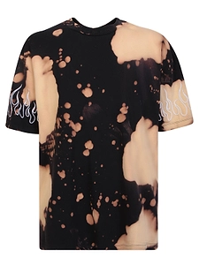 Vision Of Super Tie-Dye Flame Embroidered T-Shirt