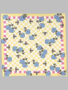 Vivienne Westwood Checked Floral Square Scarf