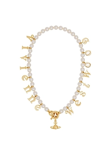 Vivienne Westwood Leanne Logo Charm Necklace