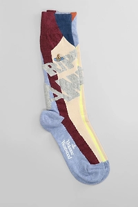 Vivienne Westwood Logo Printed Ribbed Socks