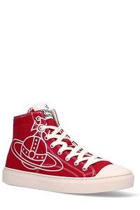 Vivienne Westwood Plimsoll Orb Printed High-Top Sneakers
