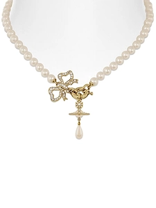 Vivienne Westwood Rigoberta Bow Pearl Necklace
