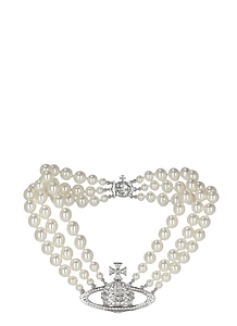 Vivienne Westwood Three Row Embellished Choker