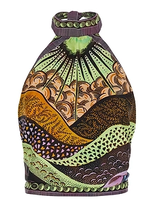Vlisco Dialogues La Lune Printed Halter Top
