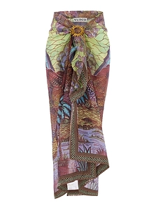 Vlisco Dialogues Lido Printed Wrap Skirt