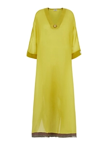 Vlisco Dialogues V-Neck Kaftan Beachwear