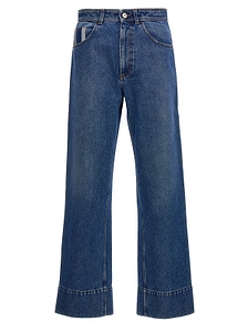 Wales Bonner Miles Logo Patch Wide Leg Jeans