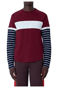 Wales Bonner Stripe-Panel Long Sleeved T-Shirt