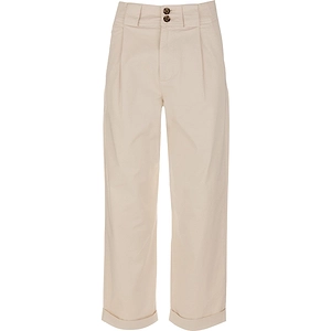 Woolrich High-Waist Wide-Leg Turn-Up Hem Trousers