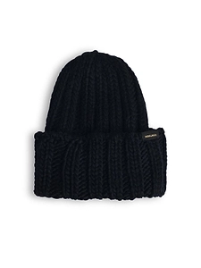 Woolrich Logo Patch Turn-Up Hem Beanie