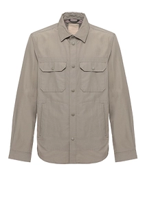 Woolrich Long-Sleeved Curved Hem Overshirt