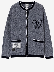 Wooyoungmi Contrast Trim Logo Cardigan