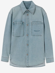 Wooyoungmi Floral Back Print Denim Shirt