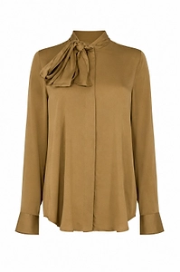 Xacus Paloma Tie-Neck Shirt