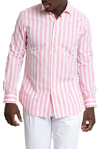 Xacus Striped Long Sleeved Buttoned Shirt