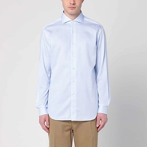 Xacus Striped Spread-Collar Shirt