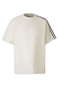 Y-3 Raw Edge 3 Stripes Short Sleeved T-Shirt