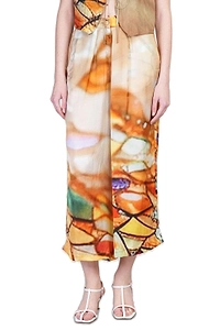 Yavi Abstract Print Wide Leg Trousers