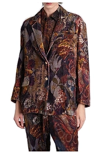 Yavi Pattern-Printed Single-Breasted Blazer