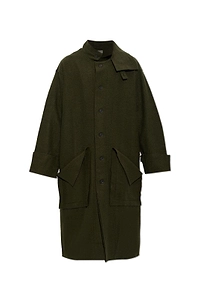 Yohji Yamamoto Stand Collar Long Coat