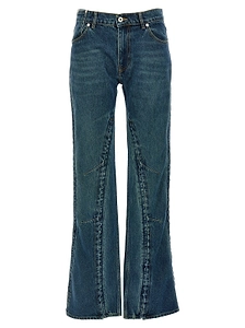 Y/Project Faded Effect Flared Jeans