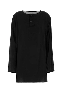 Y's Henley Neck Long Sleeve Top