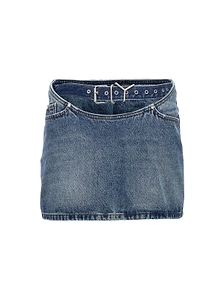 Y/Project Y Belted Denim Mini Skirt