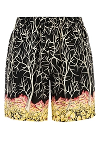Y's Ma Hawaiian Printed Shorts
