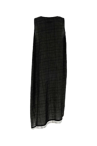 Y's Sleeveless Check Midi Dress