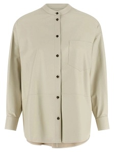 Yves Salomon Oversized Leather Shirt