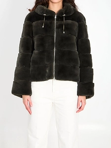 Yves Salomon Reversible Hooded Fur Jacket
