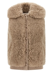 Yves Salomon Shearling Vest Coat