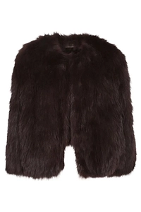 Yves Salomon Shearling Crewneck Coat