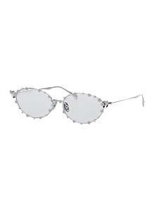 Yvmin Floral Round-Frame Sunglasses