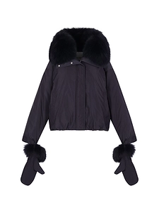 Yves Salomon Short Detachable Collar Down Jacket