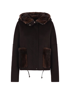 Yves Salomon Zip-Up Long-Sleeved Jacket
