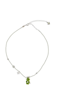Yvmin Pearl Garden Bear Pendant Necklace