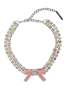 Yvmin X Shushutong Bow Embellished Necklace