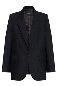 Zadig & Voltaire Single Breasted Embellished Blazer