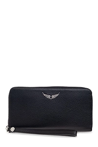 Zadig & Voltaire Logo Embellished Zip-Around Wallet