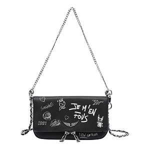 Zadig & Voltaire Rock Graffiti Printed Mini Clutch Bag