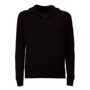 Zanone Open Collar Knitted Sweater