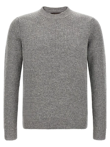Zanone Ribbed Crewneck Knitted Sweater