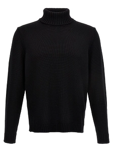 Zanone Ribbed High-Neck Knitted Jumper