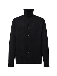 Zanone Ribbed Stand-Collar Cardigan