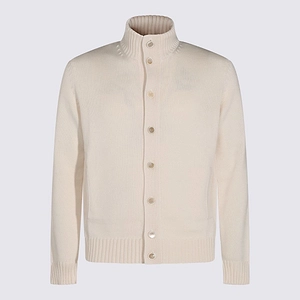 Zanone Ribbed Stand-Collar Cardigan