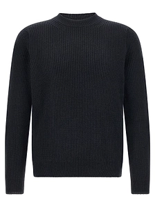 Zanone Ribbed High Crew Knitted Sweater