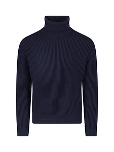 Zanone Ribbed Turtleneck Knitted Sweater
