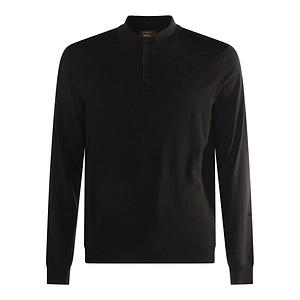 Zanone Button Detailed Long-Sleeved Polo Shirt