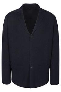 Zanone Ribbed V-Neck Jacket